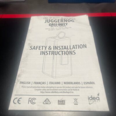 COD Black Ops 3 juggernog Mini Fridge Safety & Installation Instructions Insert