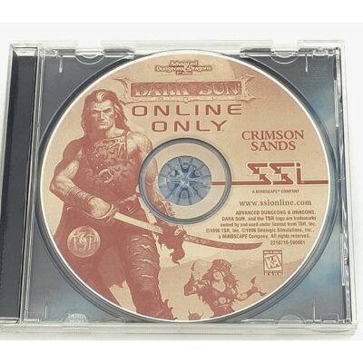 Dark Sun Crimson Sands Online Only PC CD AD&D Adventure Game Collector Disc Only