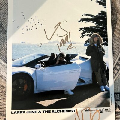 Larry June signed mini poster